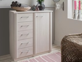 Skrinka so zásuvkami Luxor 93 cm, smrekovec polárny