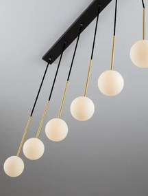 Satina zlato-čierno-biely moderný luster Savoy 100