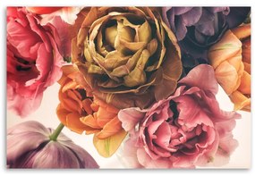 Obraz na plátně, Kytice barevných květin - 120x80 cm