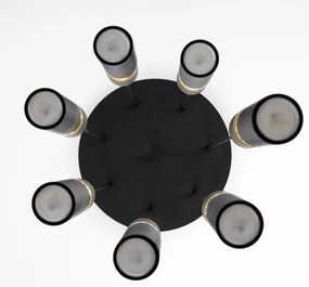 Jupiter 2015 - Luster na lanku ALAS 7xGU10/10W/230V čierna/zlatá