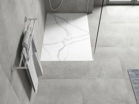 Mexen Hugo, obdĺžniková sprchová vanička SMC 100 x 80 cm, biely kameň, 42158010