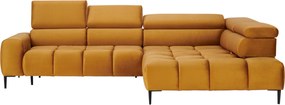 XXXLutz ROHOVÁ SEDAČKA, textil, kari žltá Welnova - Sedačky - 002307016104