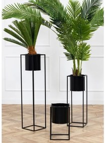 Stojan na kvety RING 100x23 cm čierna