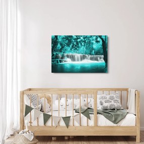 Obraz - Modrý vodopád (90x60 cm)