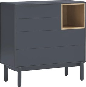 Teulat Corvo komoda so zásuvkami - Tmavosivá - 90 cm