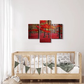 Obraz - Červený les (90x60 cm)