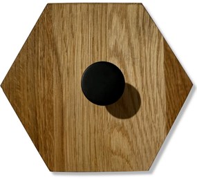 Dekorstudio Nástenný vešiak HEXAGON olejovaný dub - 3 kusy