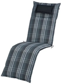 Livarno home Obojstranná podložka na kreslo Toronto, 167 x 50 x 7,5 cm, sivá, 4 kusy  (800006175)