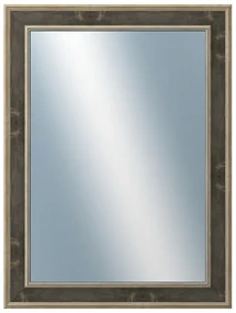 DANTIK - Zrkadlo v rámu, rozmer s rámom 60x80 cm z lišty TOOTH zlatá čierna (2780)