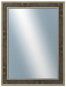 DANTIK - Zrkadlo v rámu, rozmer s rámom 60x80 cm z lišty TOOTH zlatá čierna (2780)