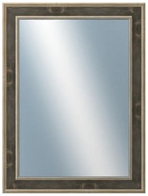 DANTIK - Zrkadlo v rámu, rozmer s rámom 60x80 cm z lišty TOOTH zlatá čierna (2780)