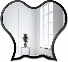 Zrkadlo s organickým tvarom Octopus v čiernom ráme Mdf 180x163