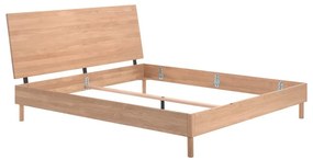Dvojlôžková posteľ z dubového dreva bez roštu 180x200 cm v prírodnej farbe Forrest – Vipack