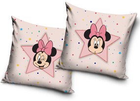 DETSKÁ DEKORAČNÁ OBLIEČKA NA VANKÚŠ MINNIE 40X40 CM VZOROVANÁ