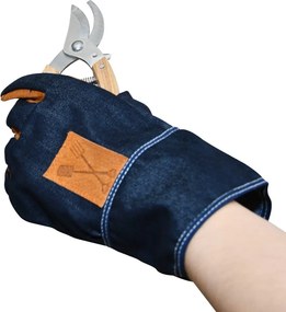 Modro-oranžové záhradnícke rukavice Esschert Design Denim