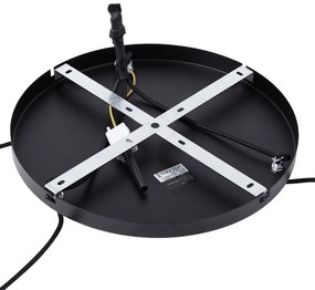 Retro závesná lampa čierna so zeleným sklom 3-svetlá - Denise