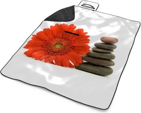 Sablio Plážová deka Gerbera s kameňmi: 200x140 cm