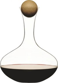 Karafa s drevenou guličkou Sagaform Oval Oak, červené víno 2L