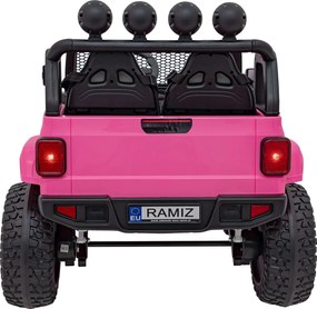 Ramiz OFF-ROAD 3.0 terénne auto pre deti Ružové + Diaľkové ovládanie + Pomalý štart + Pásy + LED zvuk