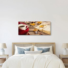 Obraz - Jesenná šálka čaju (120x50 cm)