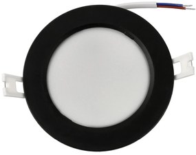 BERGE LED panel zapustený okrúhly 6W - 660lm - 4000K - čierny