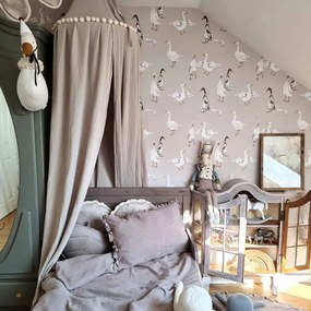 Tapeta bielej kačice 280x50 cm