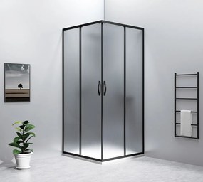 Gelco, SIGMA SIMPLY BLACK sprchové dvere posuvné pre rohový vstup 900 mm, sklo BRICK, GS2490B