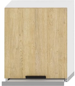 Kuchynská skrinka Denis w60/68 slim pl so striebornou rímsou