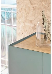 Zelená vysoká komoda v dekore duba 95x120 cm Arista – Teulat