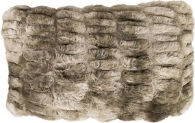 Hnedý rebrovaný chlpatý vankúš Bear brown - 30*50*15cm