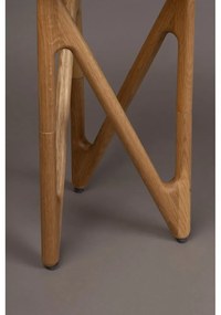 Okrúhly odkladací stolík so sklenenou doskou ø 40 cm Naia – Dutchbone