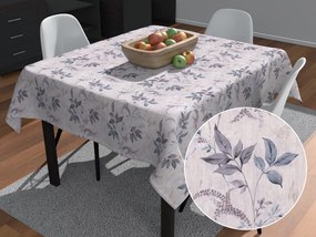 Biante Dekoračný štvorcový obrus PML-053 Popínavé lístky na béžovom 130x130 cm