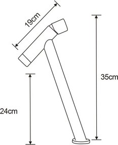 Mexen Astro vysoká umývadlová batéria, čierna, 746910-70
