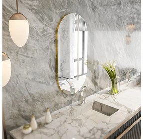 Nástenné zrkadlo RIORS 85x45 cm zlatá