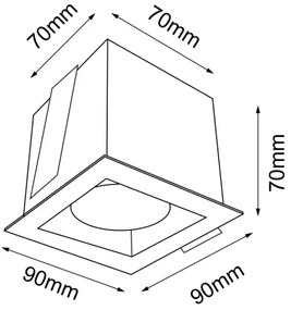 Brosline 3032 - Podhľadové svietidlo CAGE 1xGU10/10W/230V čierne