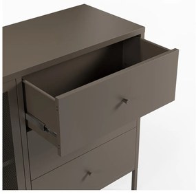 Sivá kovová komoda 140x90x40 cm Fayna – Marckeric