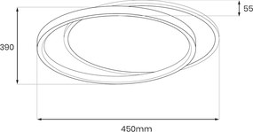 Stropné LED svietidlo Cordoba, 2x LED 30w, 4000k, w