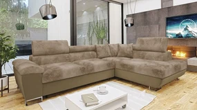 Rohová rozkladacia sedačka Alvin Premium, Dostupné poťahy: Otusso 02 + Sorriso 05 + Sorriso 05, Strana: pravá