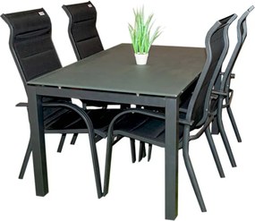 Doppler Ochranný obal na stôl 180 x 100 cm + 4 kreslá polohovacie, stohovacie