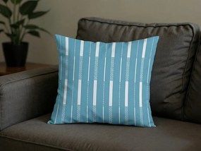 Mikroflanelová obliečka na vankúš STRIPELLE 40x50 cm, modrá