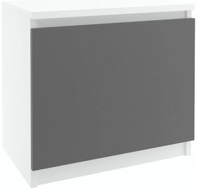 Nočný stolík Belini biely / šedý  SI SN1/0/W/SR/0/0