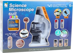 LEAN Toys Vzdelávací LED mikroskop Zväčšenie 1200x Vedecká súprava Príslušenstvo