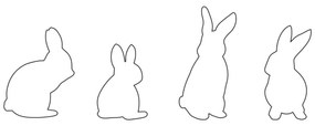 Eulenschnitt Samolepky na stenu Rabbits White 24 ks