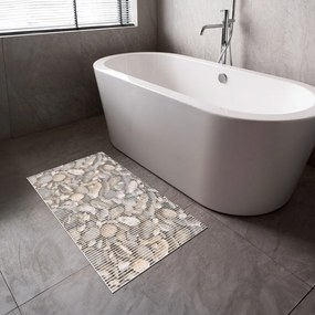 Kúpeľňová penová rohož / predložka PRO-001 Sivohnedé kamene - metráž šírka 65 cm