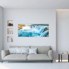 Obraz - Vodopád Godafoss (120x50 cm)