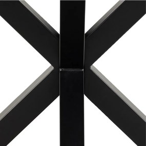 Jedálenský okrúhly stôl Heaven 119 cm sivý mramor/čierny