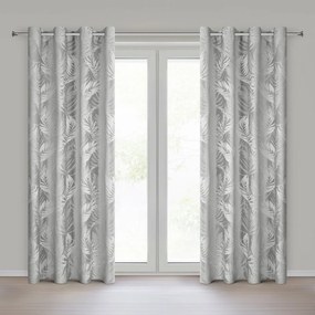 ZATEMŇOVACÍ ZÁVES NA KRÚŽKOCH VERA 140X250 CM LISTY