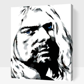 Gario Maľovanie podľa čísel Kurt Cobain Rozmery: 80 x 100 cm, Rámovanie: S vnútorným rámom
