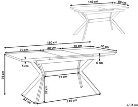 Jedálenský stôl BENOS (sivá + čierna) (pre 6 osôb). Vlastná spoľahlivá doprava až k Vám domov. 1023614