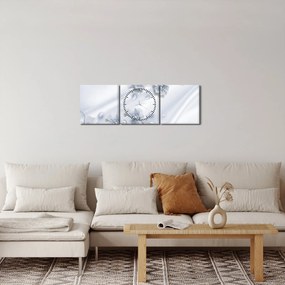 Obraz - Kvetinový dizajn (s hodinami) (90x30 cm)
